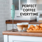 Zulay Kitchen Patented Tornado Triple Whisk Milk Frother with 4 Duracell Batteries – Handheld Foam Maker for Coffee, Lattes, Matcha & Hot Chocolate – Rich, Creamy Froth in Seconds