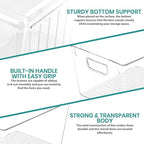 Utopia Kitchen Clear Organizer or Storage Bins - 6 Pack Pantry Organizers and Storage Bins - Large Durable Storage Containers With Handles for Organizing Fridge, Kitchen Organization
