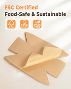 100 Pcs Loaf Pan Liners for Baking Bread 9x5 Inch, Bread Pan Liners with Cardboard Formers, Non-Stick Pre Cut Unbleached Parchment Paper for Loaf Pan