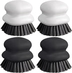 Dish Brush with Handle, Kitchen Scrub Brushes for Cleaning, Dish Scrubber with Nylon bristles for Sink, Pots, Pans(2Pack Black +2Pack White)