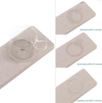 NiuYichee 2 Pcs Water Absorbing Stone Trays, Kitchen/Bathroom Sink Soap Dish, Diatomite Tray Used for Hand Soap & Cosmetic Bottles in The Modern Home, 3.15" W x 8.7" L, Light Gray