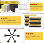 Mini Loaf Pans with Lids 100 Pack,LNYZQUS 6.8oz Aluminum Foil Mini Cake Baking Pans Cupcake Tins Containers,Disposable Ramekins Bread Baking Cups Muffin Tins Holders-Black