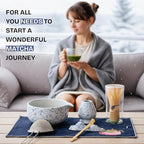 Ceremonial Matcha Kit – Japanese Matcha Whisk Set with Bowl, Bamboo Chasen, Scoop & Sifter – Traditional Matcha Making Set for Beginners
