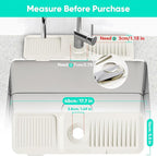 17.7inch Faucet Mat for Kitchen Sink [5°Slope Fast Self-draining] Faucet Mat Kitchen Sink Splash Guard Silicone Sink Splash Guard Kitchen Sink Area Tidy Splash Faucet Guard Draining Mat-Beige