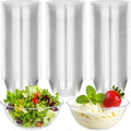 MOACOCK 100 Pack Small Clear Plastic Bowls, 12oz Hard Disposable Salad Bowls, Disposable Bowl for Party Serving, Ice Creams, Desserts, Catering, Special Events