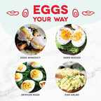 Dash Rapid Egg Cooker - Boiler,Poacher & Steamer - Includes Measuring & Recipe Guide - Dishwasher Safe - BPA Free - Holds 7 Eggs,Lavender,(Pack of 4)