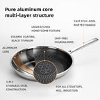 Non Stick Frying Pan without Lid, 8+10+12 Inch, Hybrid Frying Pans Set Nonstick, Skillets Stainless Steel Upgrade, Dishwasher & Oven-Safe, Induction Compatible, PFOA Free Cookware.