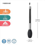 Farberware Silicone-Tipped Locking Kitchen Tongs – Heat Resistant, Nonstick Safe, Ergonomic Handle, Scalloped Tips, Durable and Dishwasher Safe, 12 Inch
