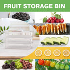 SILIVO Fridge Produce Saver Containers (3 Pack) - 2.5L Drain Tray Keeps Veggies, Fruits, Lettuce Fresh