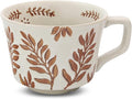 Ceramic Coffee Mug, 12 oz Small Novelty Unique Teacup with Handle, Stoneware Cup for Tea Mocha Latte Cappuccino (Ivy)