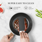 Frying Pan Nonstick - 9.5 Inch Frying Pan,Non Stick Skillet Egg Omelette Pan, Black Nonstick Non Toxic Cooking Pan,Oven Safe, Induction Compatible, PFOA Free