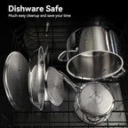 Duxtop Whole-Clad Tri-Ply Stainless Steel Induction Cookware Set, 10PC Kitchen Pots and Pans Set