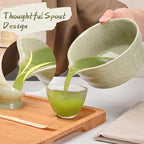 Authentic Japanese Matcha Ceremony Set - 17oz Traditional Chawan Bowl with Bamboo Whisk (Chasen), Scoop & Stand - Complete Starter Kit for Beginners, Christmas Thanksgiving Gift Idea