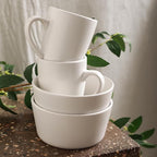 Stone Lain Albie Stoneware 16 Piece Modern Dinnerware Set, Plates and Bowls Sets, Service for 4, White Speckled, Microwave & Dishwasher Safe