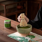 Clay&Fire Matcha Whisk Set，9 Pcs Ceramic Matcha Set, 15 OZ Matcha Bowl with Spout and Whisk for Friend, Ideal Gift for Matcha Lover（Starry）