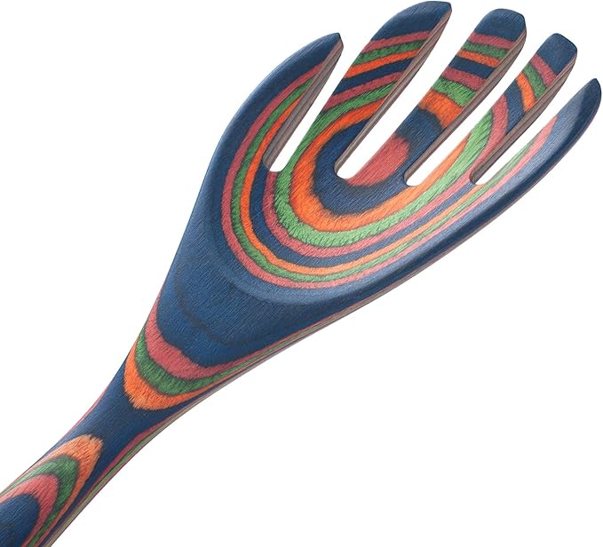 7 Pcs Wood Cooking Utensils Set, Wooden Kitchen Utensil Set for Cooking, Wooden Cooking Spoons & Spatulas, Safe for Non-Stick Cookware, Blue