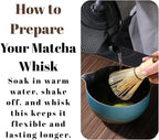 Matcha Whisk Set – 3 Bamboo Chasen Whisks (80, 100, 120 Prongs) | Traditional Japanese Matcha Tea Whisk Kit for Latte, Green Tea & Ceremony
