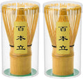Clay&Fire Matcha Whisk, 2 Pack Handcrafted Bamboo Whisk for Matcha Powder, Traditional Japanese Chasen for Matcha Stirrer, 100% Natural Matcha Wisk