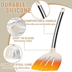 Kitchen Utensils Set-Umite Chef 34 Pcs Silicone Cooking Utensils Set for Nonstick Cookware-Silicone Spatulas Set, Stainless Steel Handle-Khaki Kitchen Gadgets Tools, Pots and Pans Accessories