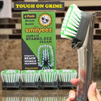 Smilyeez Replacement for Scotch Brite, 4-Pack, Makes Your Dishwand Like New, Dishwand Brush Refills, Easy to Install