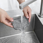 MicoYang Silicone Bathroom Soap Dishes with Drain Spout-Bathroom and Kitchen Sink Organizer,Sponge Holder,Dish Soap Tray,Perfect for Dispenser,Scrubber,Bottle,Cup on Sink or Counter-Grey 4.9"×3.2"