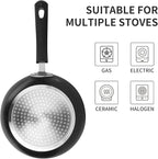 RATWIA Frying Pan 3-Piece Set, Nonstick Skillet Set for Induction Cooktop, Frying Pan Nonstick 8 Inch+9.5 Inch +11 Inch (Black)