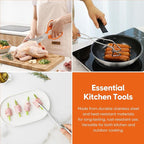 COELO Korean BBQ Kitchen Shears and Tongs Set | Multi-Purpose Kitchen Scissors, Tweezers, Scissor-Tongs for Cooking Chicken Meat Salad Barbecue Herb | Stainless Steel Comfort Handle Dishwasher Safe