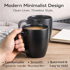 GBhome 16oz Coffee Mugs Set of 6, Large Ceramic Coffee Mugs for Man, Woman, Dad, Mom, Modern Coffee Mugs Set with handle for Tea/Latte/Cappuccino/Milk/Cocoa. Dishwasher&Microwave Safe,Multi-Color