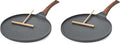 SENSARTE Nonstick Crepe Pan, Swiss Granite Coating Dosa Pan Pancake Flat Skillet Tawa Griddle 10-Inch with Stay-Cool Handle, Induction Compatible (Pack of 2)