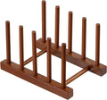 HBlife Teak Dish Plate Bowl Cup Book Pot Lid Cutting Board Drying Rack Stand Drainer Storage Holder Organizer Kitchen Cabinet（Keep Dry）