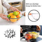 Luvan Glass Mixing Bowl with Airtight Lids, (1QT, 1.5QT, 2.5QT, 3.7QT), 8-piece Kitchen Salad Bowls Clear Nesting Big Cooking Bowl, Microwave Oven Safe for Meal Prep,storage,Baking,Serving