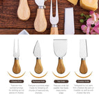 Charcuterie Boards Gift Set - Bamboo Cheese Board Set Charcuterie Tray & Serving Platter for Hosting & Entertaining, Wooden Cheese Platter, Kitchen Gifts for Women, Gifts for Home, Wedding & Birthday
