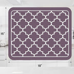 WISELIFE Dish Drying Mat Super Absorbent Drying Mat Large Dish Drying Mats for Kitchen Counter Easy Clean Dish Mat Kitchen Drying Mat15"x 18" Stylish Purple