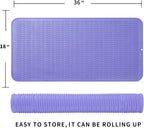 MicoYang Silicone Dish Drying Mat for Multiple Usage,Easy clean,Eco-friendly,Heat-resistant Silicone Mat for Kitchen Counter or Sink,Refrigerator or Drawer Liner Light Purple 5XL 36inches x 18inches