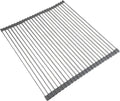 Ahyuan Roll up Dish Drying Rack Over The Sink Kitchen Roll up Sink Drying Rack Portable Dish Drainer Foldable Dish Drying Rack (Warm Gray, 20.5''X19.7'')