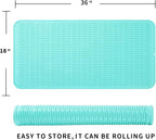 MicoYang Silicone Dish Drying Mat for Multiple Usage,Easy clean,Eco-friendly,Heat-resistant Silicone Mat for Kitchen Counter or Sink,Refrigerator or Drawer Liner Mint 5XL 36inches x 18inches