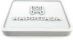 Happitasa Silicone Soap Dish Tray and Sponge Holder with Drain Chute, Pack of 2 | Bathroom and Kitchen Sink Organizer Caddy (Light Grey, 5.2"x4", 7.2 Ounces)