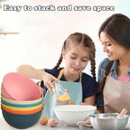 Unbreakable Wheat Straw Cereal Bowls Set of 6, 24 OZ Microwave and Dishwasher Safe Lightweight Soup and Salad Bowl Sets, Reusable Dessert Bowls for Rice, Pasta, Snack, Fruit, BPA Free (6 Colors)