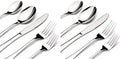 60 Piece Silverware Set for 12, Heavy Duty Stainless Steel Flatware Utensils Cutlery Set Including Steak Knife Fork and Spoon, Dishwasher Safe，Gift Package for Wedding Housewarming (Pack of 2)