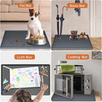 TigeJoy Under Sink Mat 28" x 22", Silicone Mats in Kitchen Bathroom Organizers and Storage, Waterproof Protector for Drawer Shelf and Cabinet Liner, Flexible Drip Tray