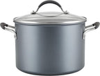Circulon A1 Series with ScratchDefense Technology Nonstick Induction Stockpot with Lid, 8 Quart, Graphite