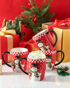HASENSE 15oz Coffee Mugs Set of 4, Ceramic Holiday mugs with Handles,Lager Coffee Cups for Hot Cocoa,Coffee or Tea, Ideal Gifts for Family,Friends,and Holiday Parties,Colorful