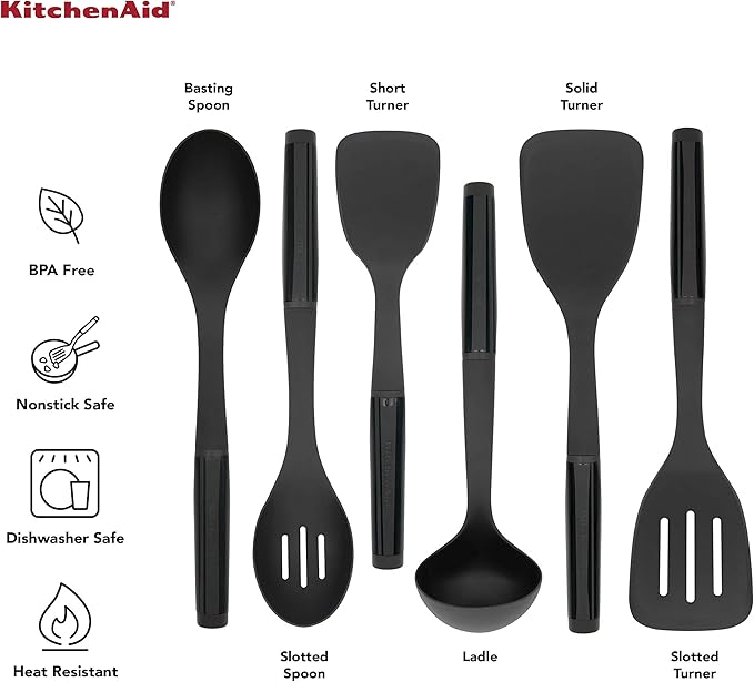 KitchenAid Universal Tool Set, 6 Piece, Black