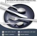 60-Piece Silverware Set - Stainless Steel Silverware Set for 12, Include Spoons and Forks Set, Mirror Polished, Dishwasher Safe, Cutlery Set for Home Kitchen Restaurant