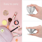 Luxspire Beauty Sponge Blender Holder, Makeup Blender Stand, Makeup Powder Puff Beauty Tool Dryer Drying Rack Egg Powder Puff Display Stand, Silver, 2 Pack
