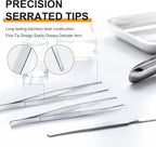 Yaomiao 4 Packs 10 Inch Bar Tweezers Silver Cocktail Tongs Long Garnish Tweezers Stainless Steel Bartender Kitchen Cooking Tongs for Cocktail Food Fruit Korean BBQ Bartender Chef, Multi-use