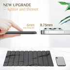 Large Stone Dish Drying Mat for Kitchen Counter, Thin & Light Quick Dry Stone Dishes Mats, Foldable Water Absorbing Diatomite Drying Pad for Kitchen Bathroom Sink Countertop (Gray Ink 24"×16" & 8"x4")