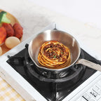 IMEEA 5.5-Inch Small Egg Pan Omelet Pan SUS304 Stainless Steel Mini Sauce Pan Frying Pan with Spout