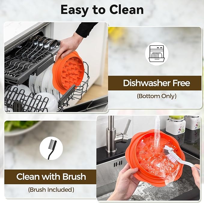 10" Pro Chicken Shredder Tool Twist Large for Kitchen, BPA-Free Food-Safe Meat Grinder, Visible Chicken Breast Meat Shredder with Strong Anti-Slip Bottom & Ergonomic Handle, Orange