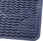 MicoYang Silicone Dish Drying Mat for Multiple Usage,Easy clean,Eco-friendly,Heat-resistant Silicone Mat for Kitchen Counter or Sink,Refrigerator or Drawer liner Navy Blue M 12 inches x 12 inches